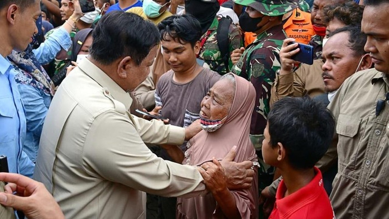 Prabowo Subianto Rayakan Malam Tahun Baru Bersama Warga Aceh Terdampak Bencana