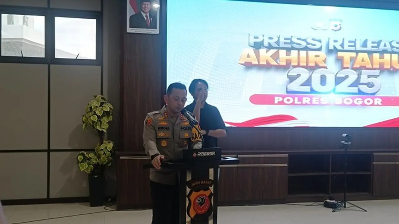Foto: Rilis Akhir Tahun Polres Bogor (rizky/detikcom)
