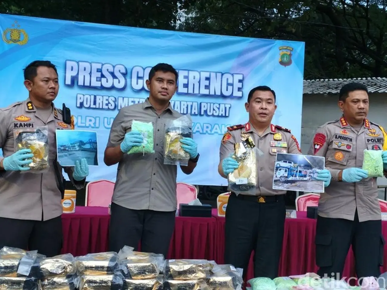 Polres Metro Jakarta Pusat Mengungkap Tiga Kasus Narkoba Menonjol Dalam Periode Tiga Bulan Di Akhir Tahun 2025 (kurniawan/detikcom)