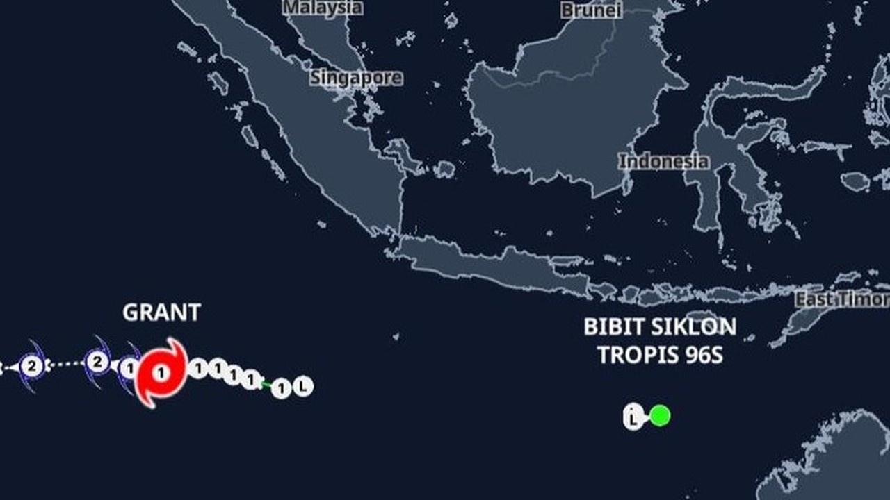 BMKG Deteksi Bibit Siklon Tropis Baru 96S, Waspadai Cuaca Ekstrem di Sejumlah Wilayah