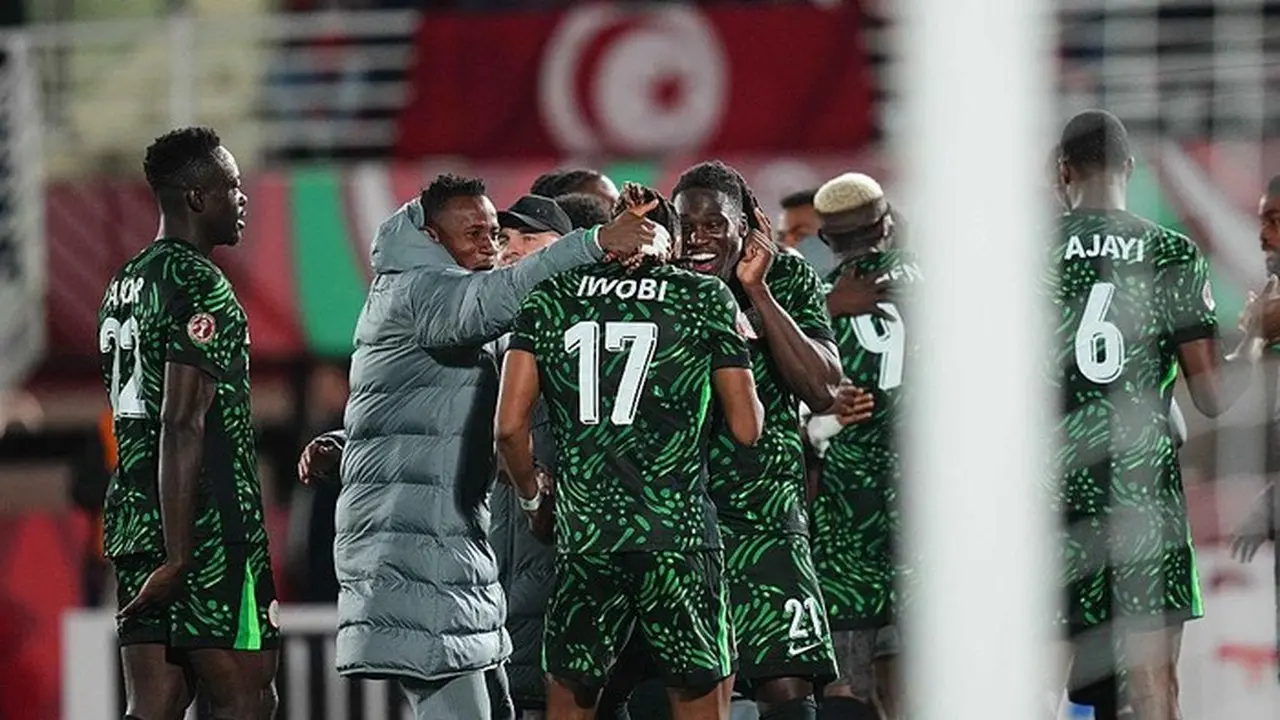 Timnas Nigeria Lolos Ke Babak 16 Besar Piala Afrika 2025 Usai Kalahkan Tunisia. (nurphoto Via Getty Images/nurphoto)