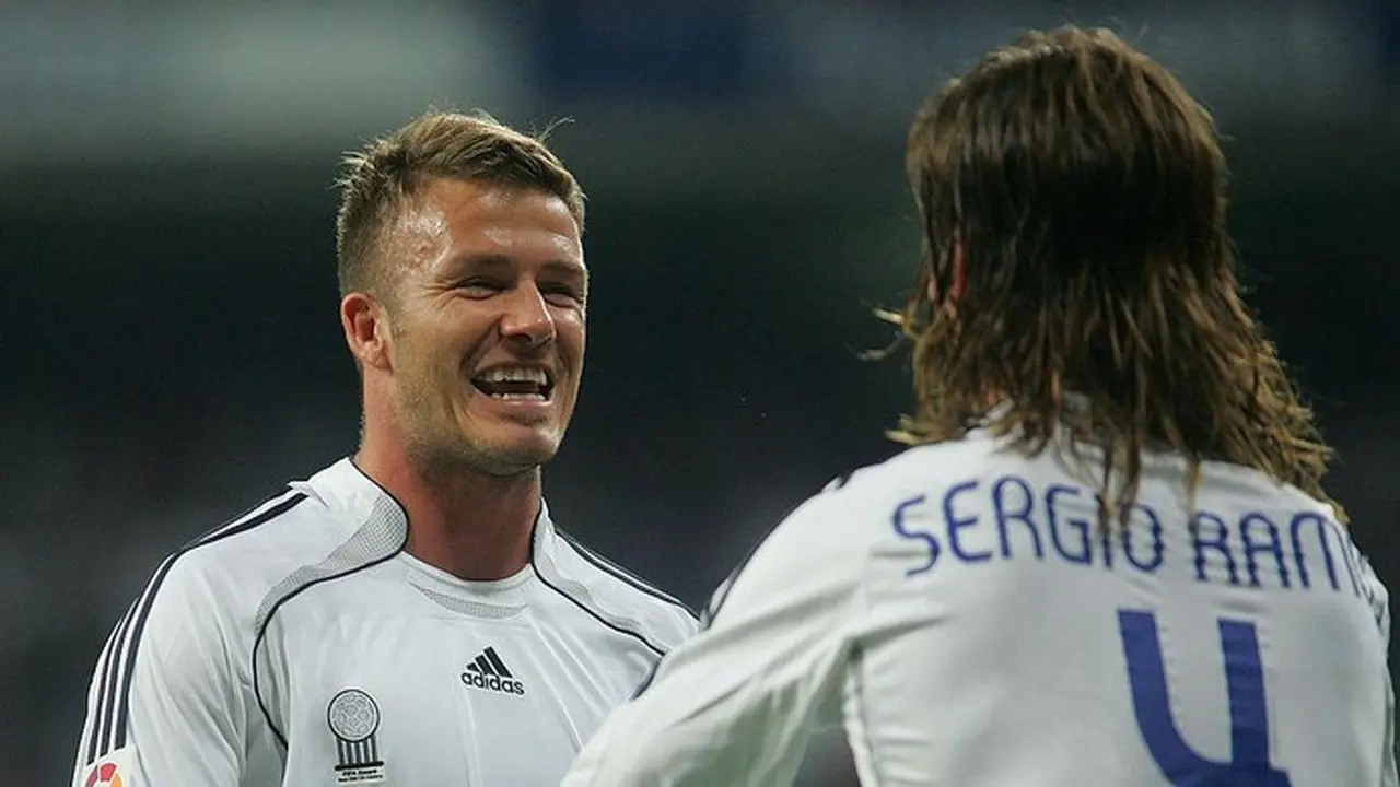 David Beckham Panutan Roberto Carlos Di Real Madrid. (foto: Getty Images)