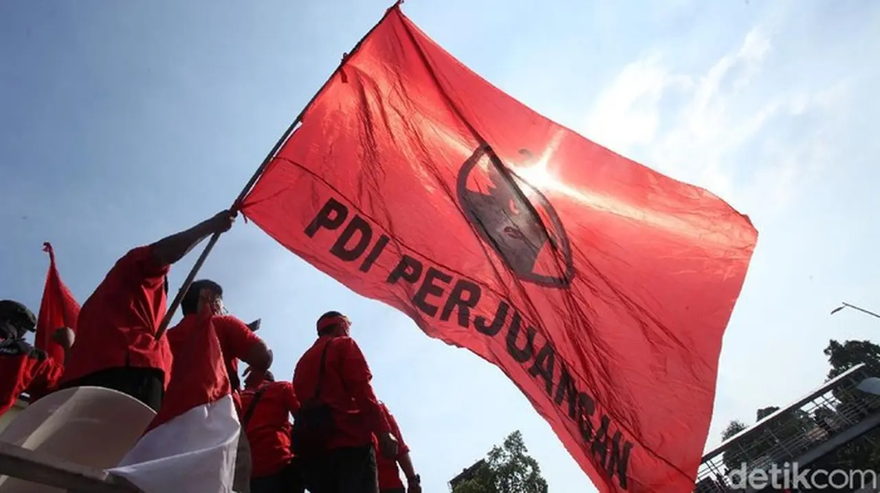 Bendera Pdip (rifkianto Nugroho/detikcom)