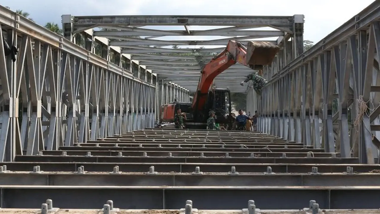 Jembatan Bailey Hampir Rampung, Akses Bireuen Gayo Segera Pulih. Foto: Antara Foto/irwansyah Putra
