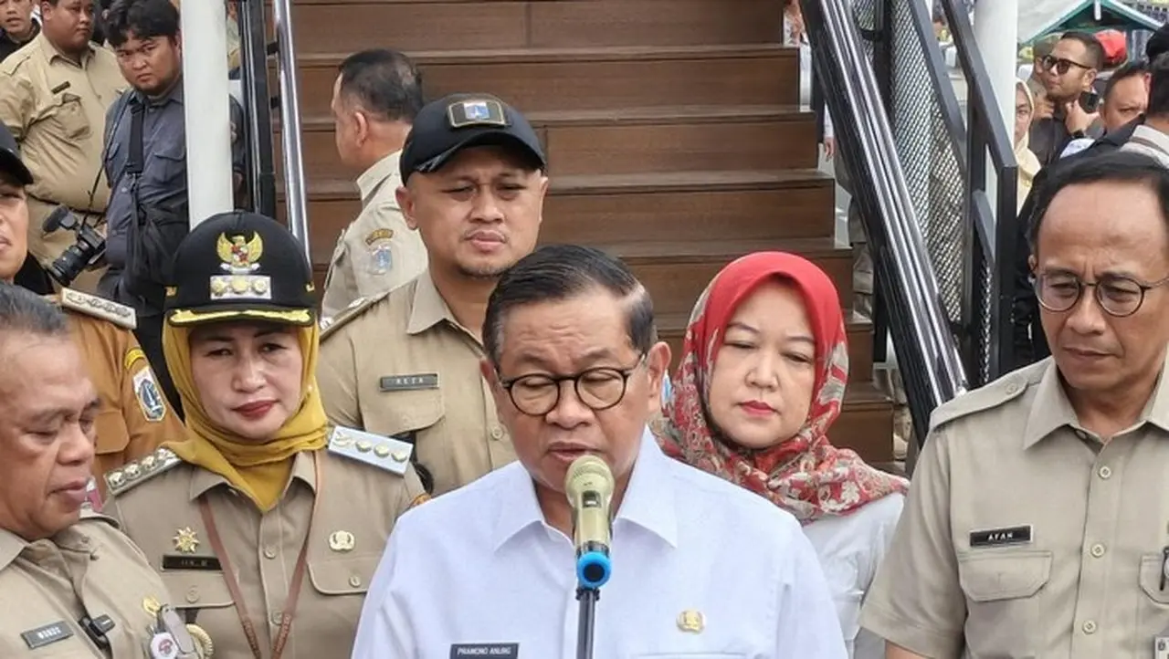 Pramono Anung Resmikan Jpo Di Pesanggrahan Dan Cipinang. (kadek Melda Luxiana/detikcom)