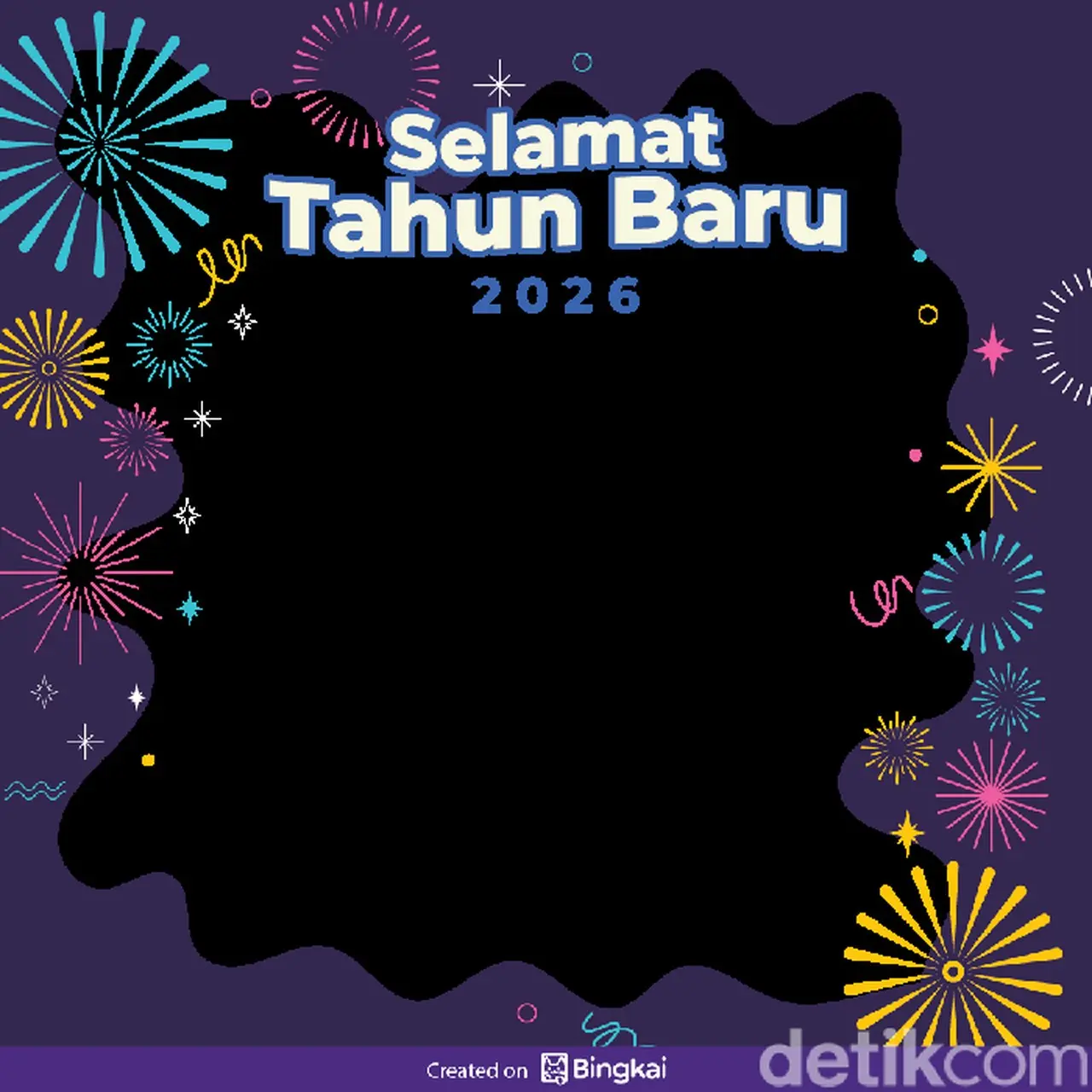 Twibbon Tahun Baru 2026 (foto: Bingkai.id Detikcom)