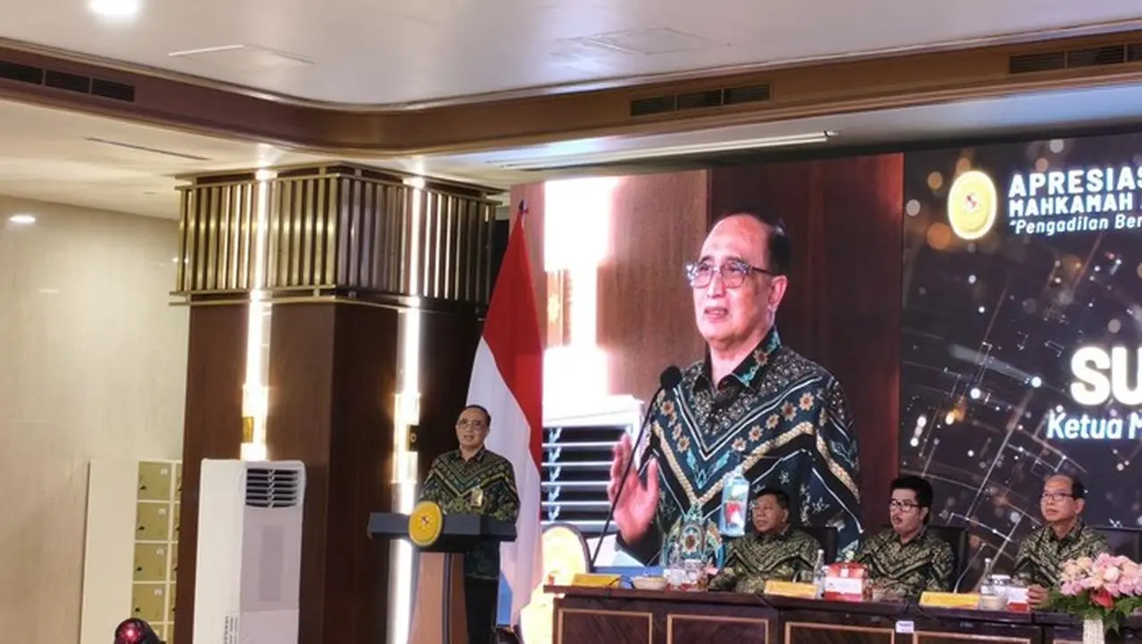 Foto: Ketua Ma Sunarto Dalam Kegiatan Refleksi Akhir Tahun Di Balairung Gedung Ma, Jakarta Pusat, Selasa (30/12/2025). (kurniawan Fadilah/detikcom)