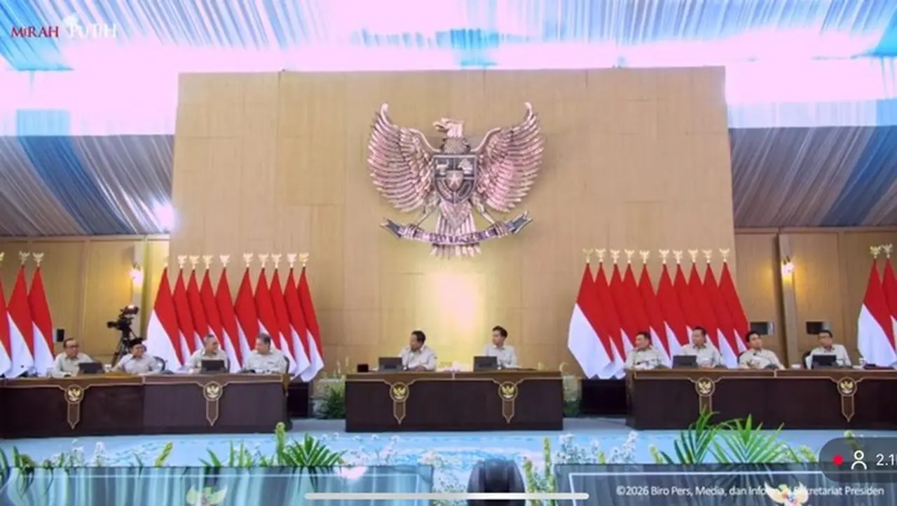 Momen Retret Kabinet Di Hambalang, Bogor (dok.youtube Setpres)