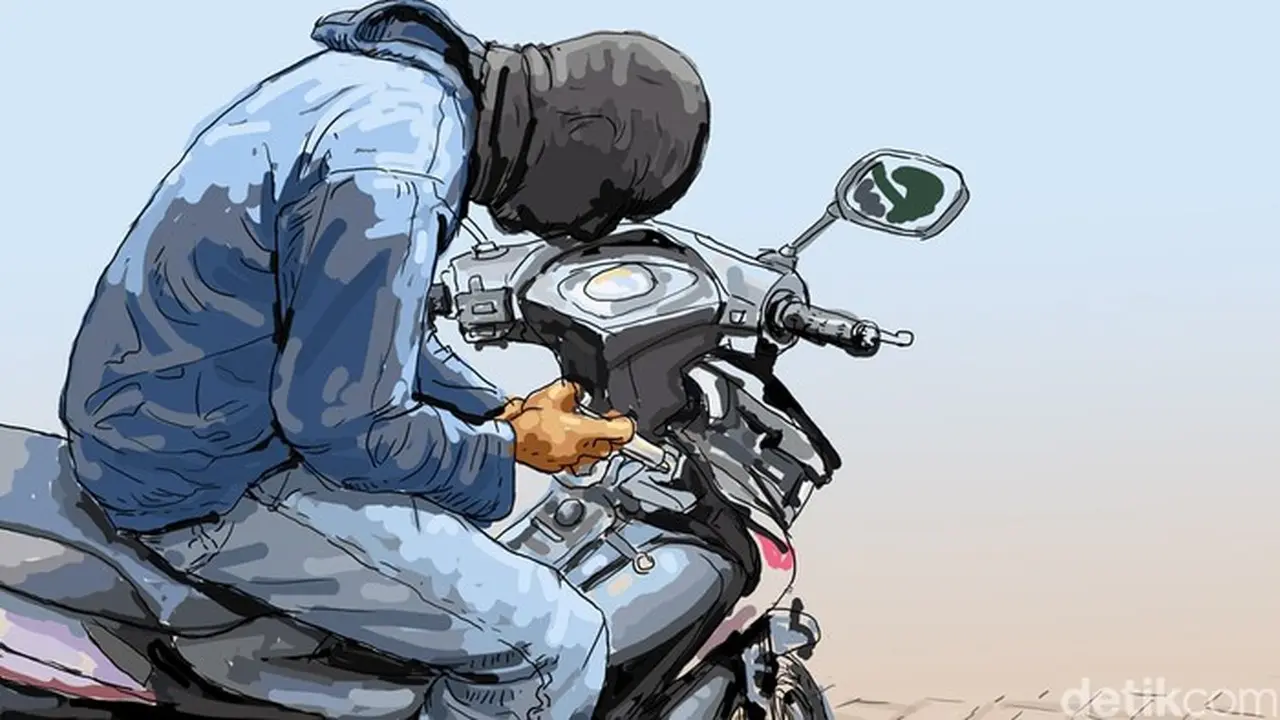 Ilustrasi Pencurian Motor (foto: Edi Wahyono)