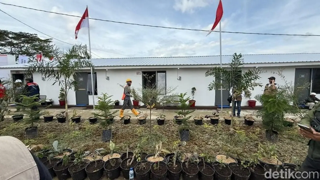 Hunian Sementara Untuk Korban Bencana Di Aceh Tamiang. (eva Safitri/detikcom)