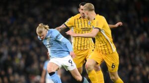 Manchester City Ditahan Imbang Brighton 1-1 di Etihad, Haaland Cetak Gol Penalti