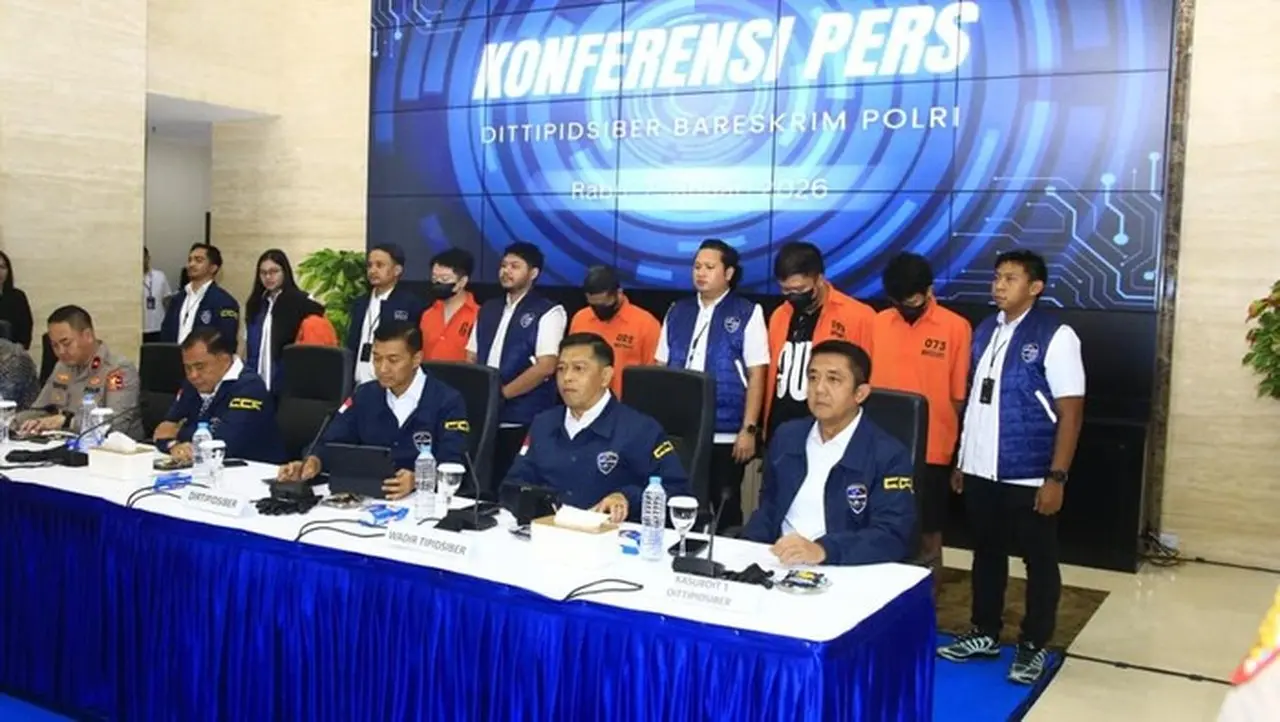 Jumpa Pers Di Gedung Bareskrim Polri, Jakarta Selatan (foto: Dok. Polri)