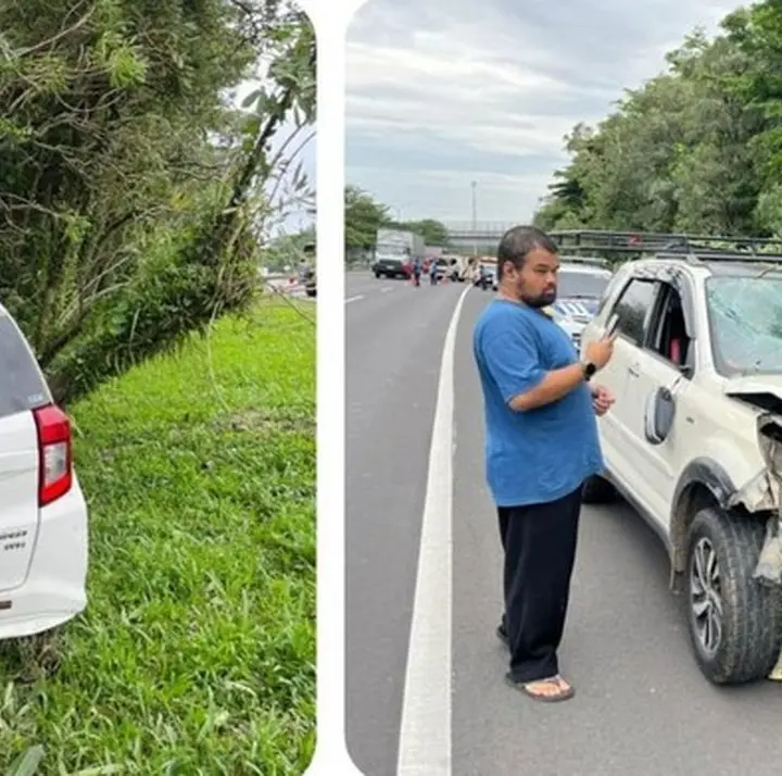 Dua Mobil Ringsek Akibat Senggolan di Tol Jagorawi Arah Bogor