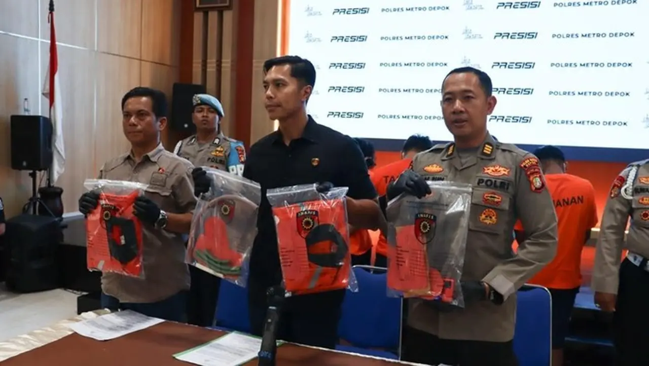 Polisi Menetapkan Lima Orang Warga Sipil Yang Menganiaya Dua Pria Di Depok Hingga Salah Satu Di Antaranya Meninggal. (dok.istimewa)