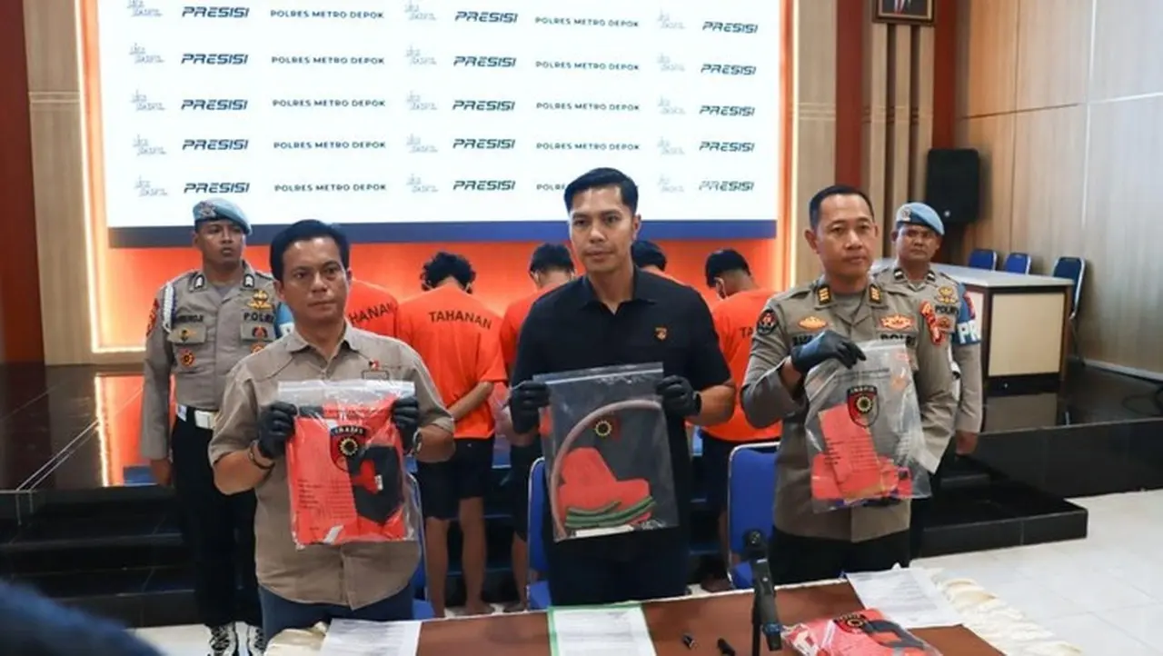 Foto: Polisi Menetapkan Lima Orang Warga Sipil Yang Menganiaya 2 Pria Di Depok Hingga Salah Satu Di Antaranya Meninggal. (dok.istimewa)