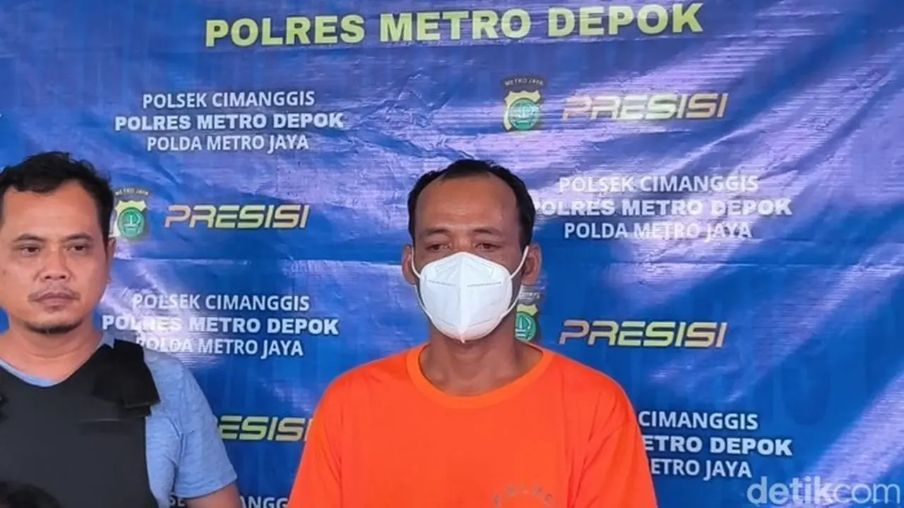 Polisi Merilis Pelaku Pembunuhan Di Cilangkap, Tapos, Depok. (kurniawan Fadilah/detikcom)