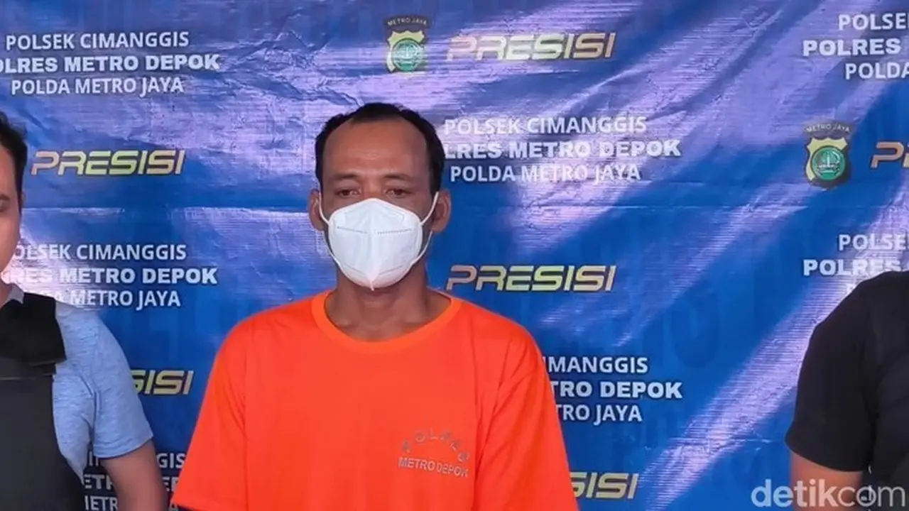 Polisi Merilis Pelaku Pembunuhan Di Cilangkap, Tapos, Depok. (kurniawan Fadilah/detikcom)