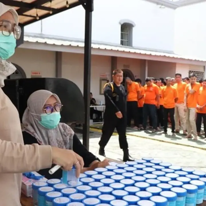 Rutan Serang Gelar Tes Urine Massal Tahanan dan Petugas untuk Berantas Narkoba