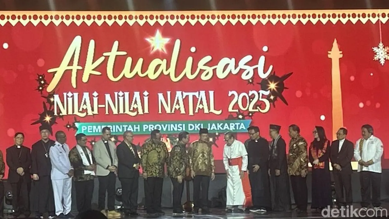 Foto: Gubernur Dki Jakarta Pramono Anung Menghadiri Perayaan Natal 2025 Di Ji Expo Kemayoran, Jakarta Pusat. (kadek/detikcom).
