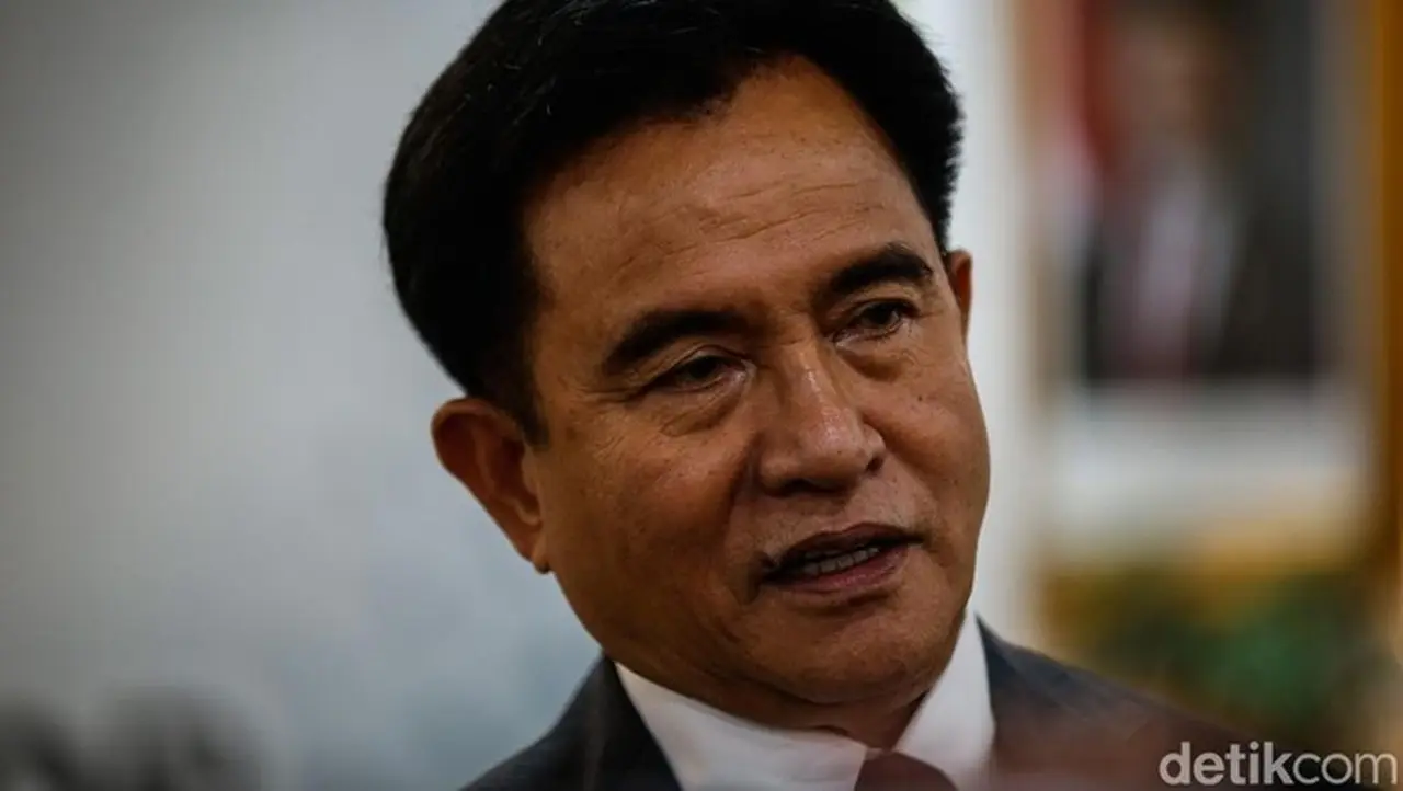 Foto: Menko Kumham Imipas Yusril Ihza Mahendra (rifkianto Nugroho/detikcom)