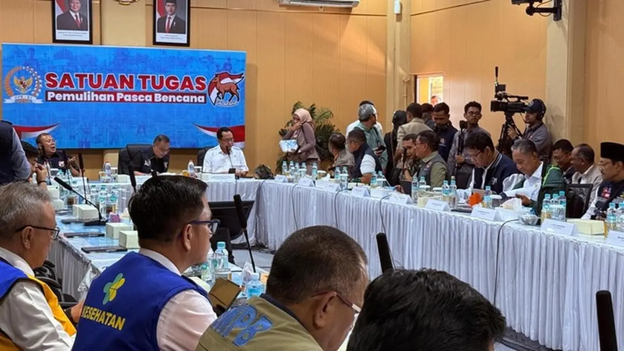 Wakil Ketua Dpr Sufmi Dasco Ahmad Memimpin Rakor Guna Membahas Pemulihan Aceh Setelah Bencana Menerjang Wilayah Tersebut. (gibran Maulana Ibrahim/detikcom)
