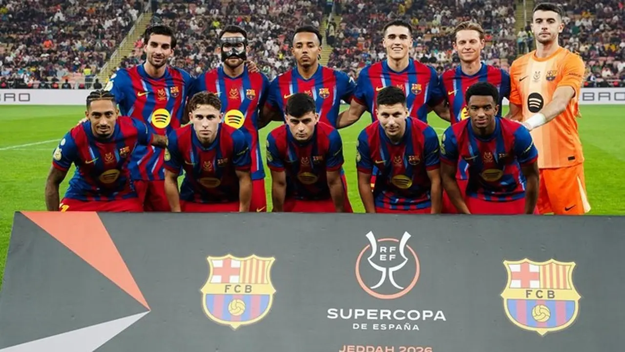 Skuad Barcelona Di Laga Semifinal Piala Super Spanyol 2026. Foto: Anadolu Via Getty Images/anadolu