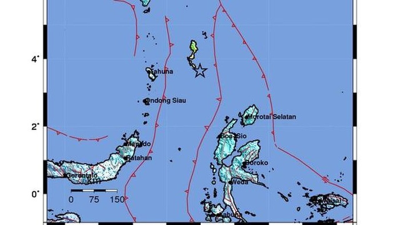 BMKG Koreksi Gempa Melonguane Sulut Jadi M 6,4, Berpusat di Laut Dangkal