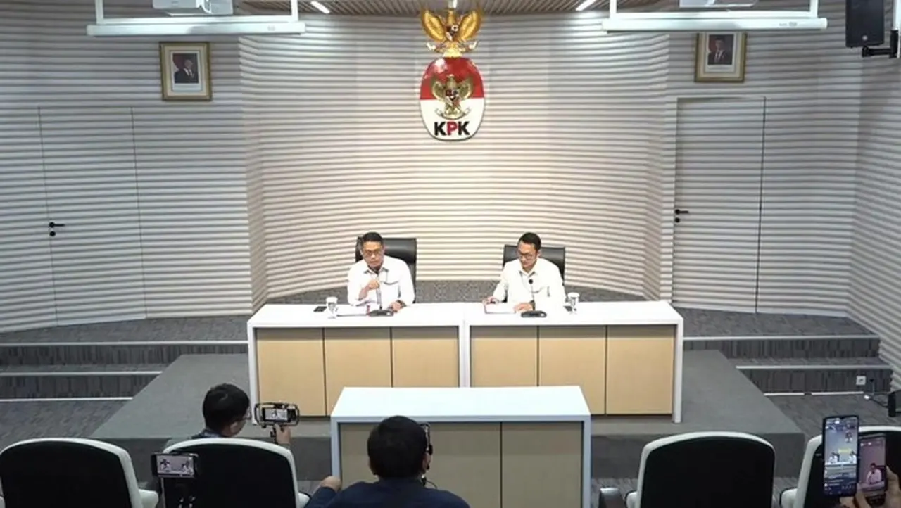 Jumpa Pers Kpk Tanpa Tampilkan Para Tersangka. (foto: Youtube Kpk)