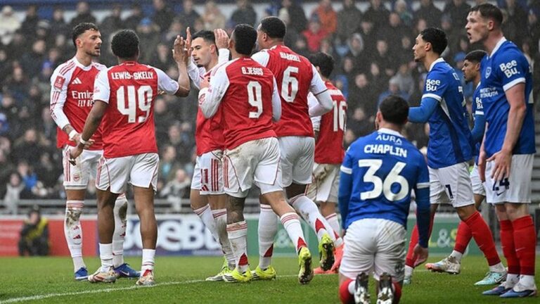 Piala FA: Arsenal Taklukkan Portsmouth 4-1, Arteta Akui Perlawanan Sengit The Pompey