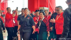 Megawati Hadiri Penutupan Rakernas PDIP di Ancol Didampingi Cucu Puan Maharani