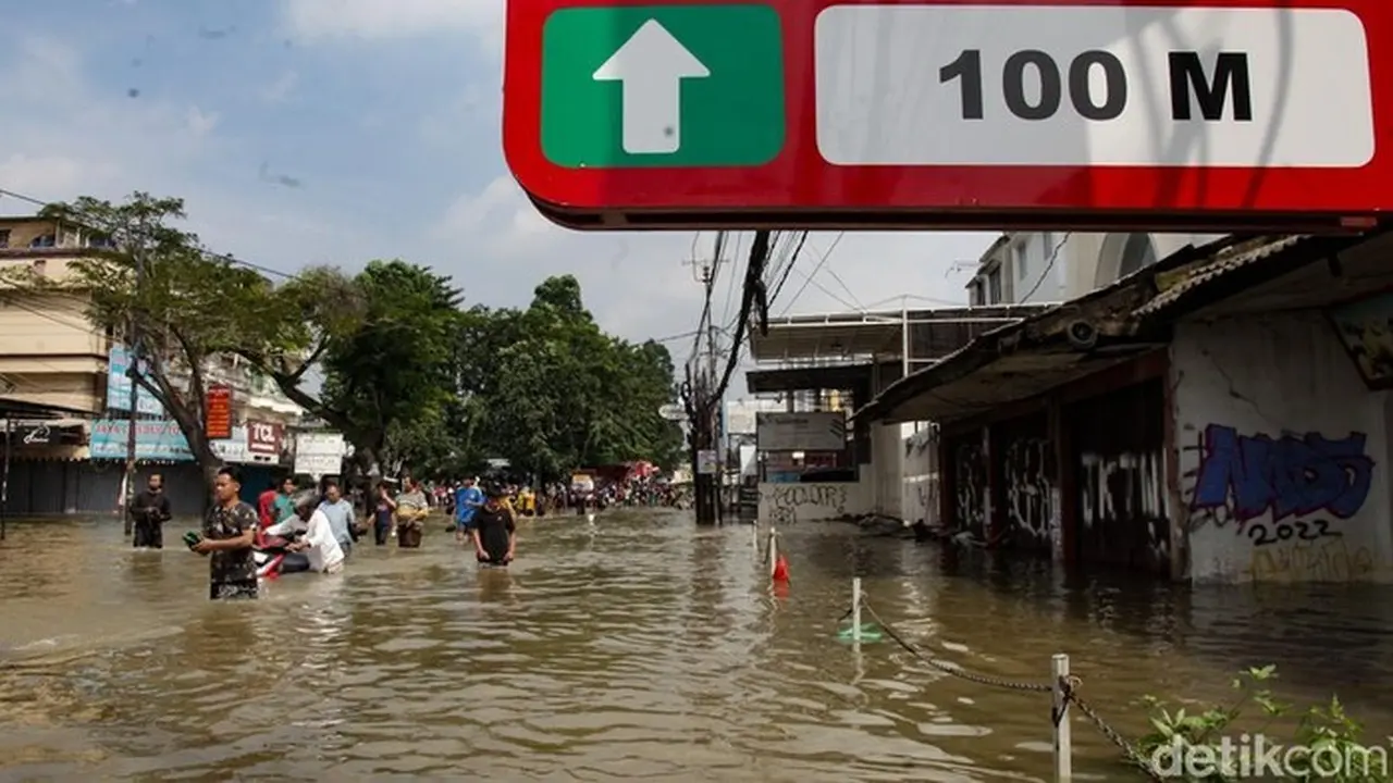 Ilustrasi Banjir Di Tangerang. (andhika Prasetia/detikcom)