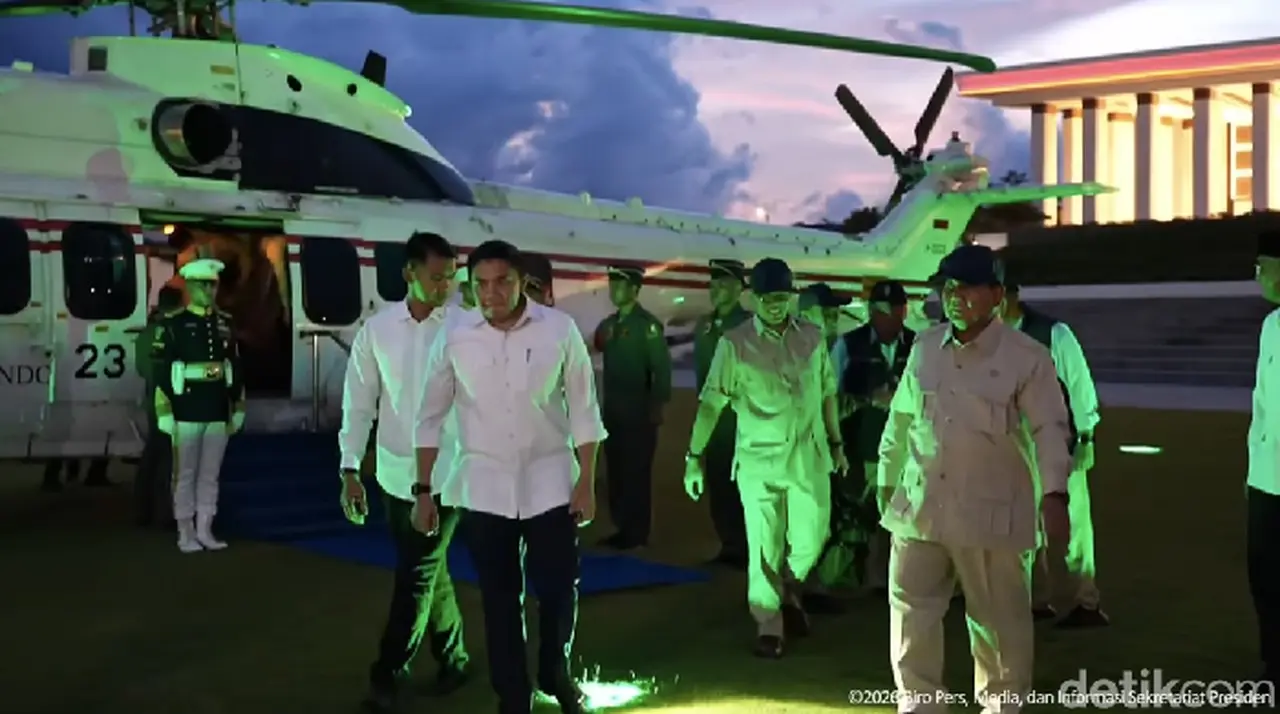 Prabowo Tiba Di Ikn. (dok. Youtube Setpres)