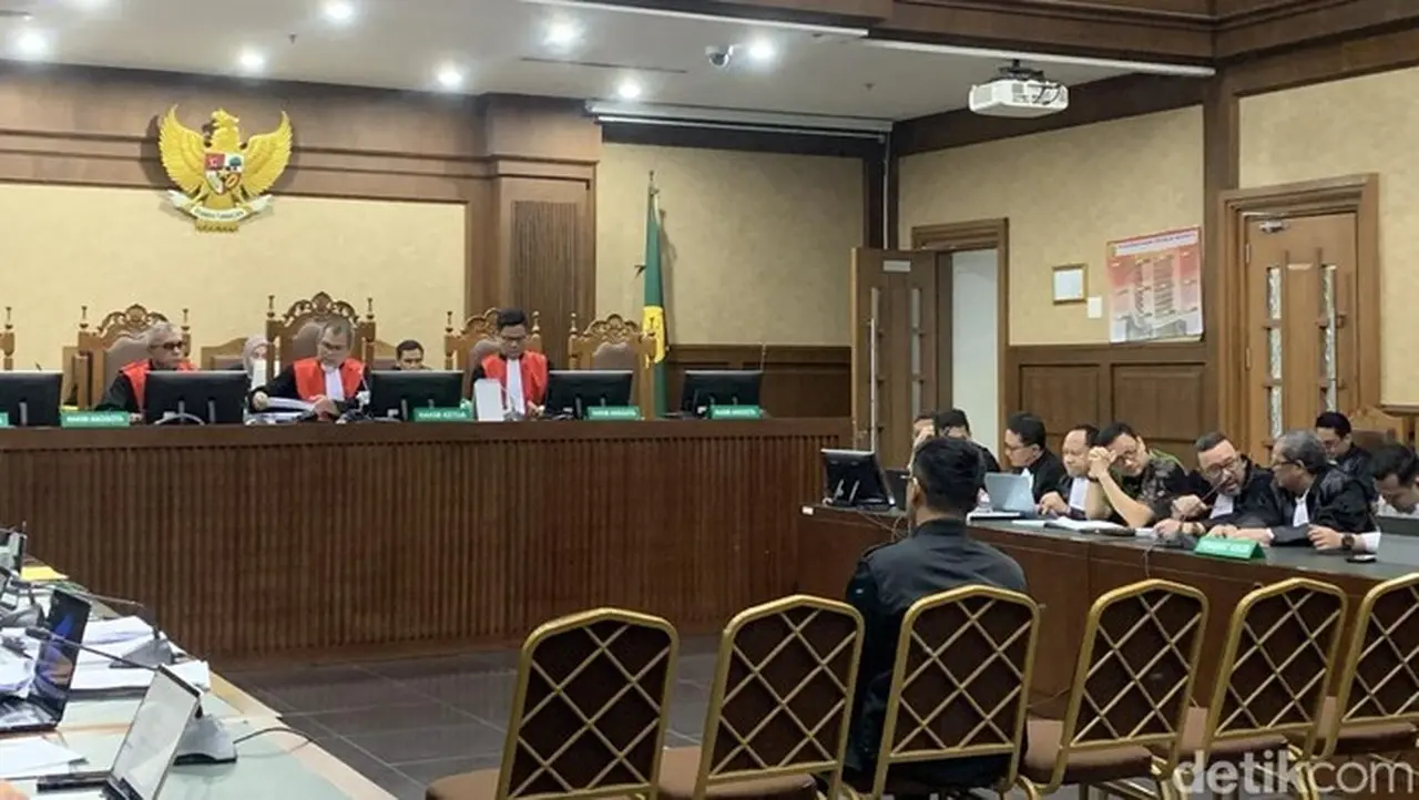 Foto: Sidang Kasus Suap Vonis Lepas Perkara Minyak Goreng. (mulia/detikcom).