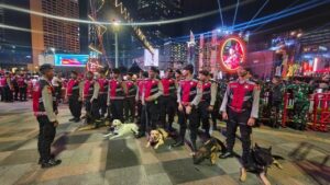 Baharkam Polri Kerahkan Unit K9 Sterilisasi Bundaran HI Jelang Malam Tahun Baru 2026