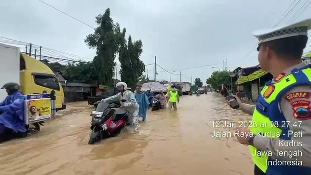 Banjir Di Kudus (foto: Dok. Polres Kudus)