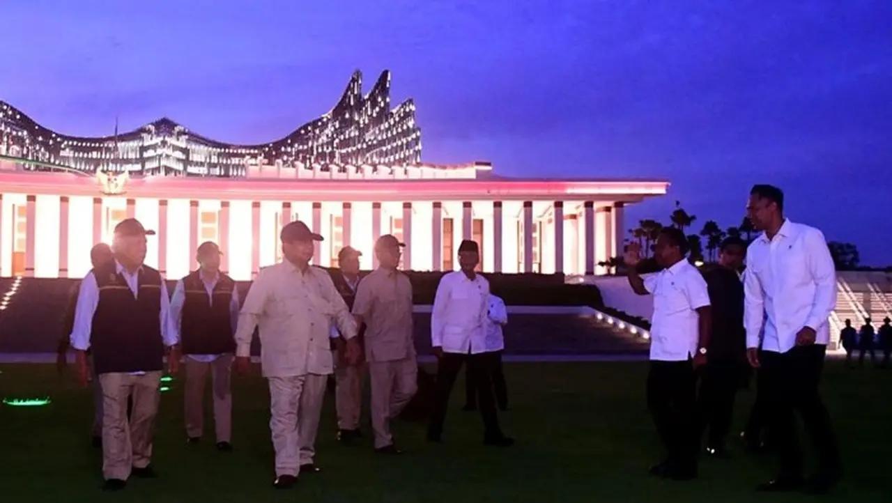Presiden Prabowo Subianto Dan Rombongan Di Ikn. (dok. Biro Pers Sekretariat Presiden)