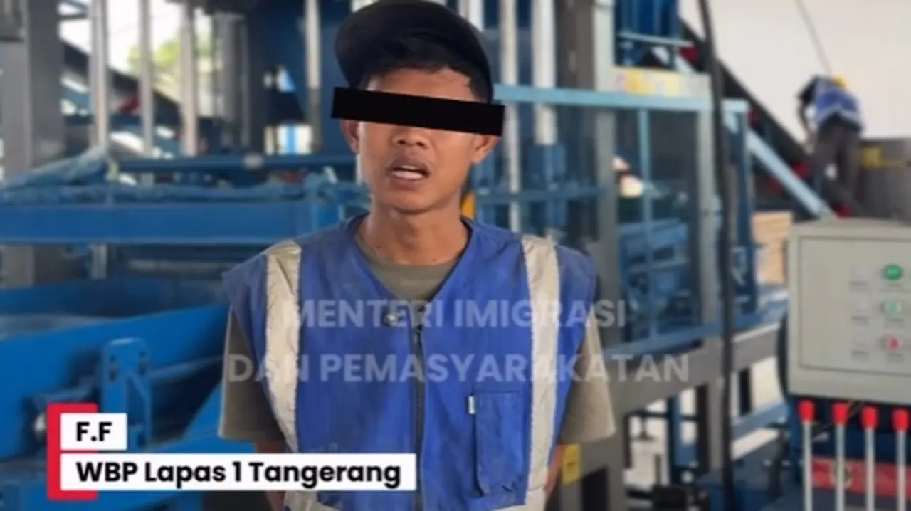 Napi Peserta Bengkel Paving Block Faba Di Lapas Tangerang, Banten, Berinisial Ff. (screenshot Video)