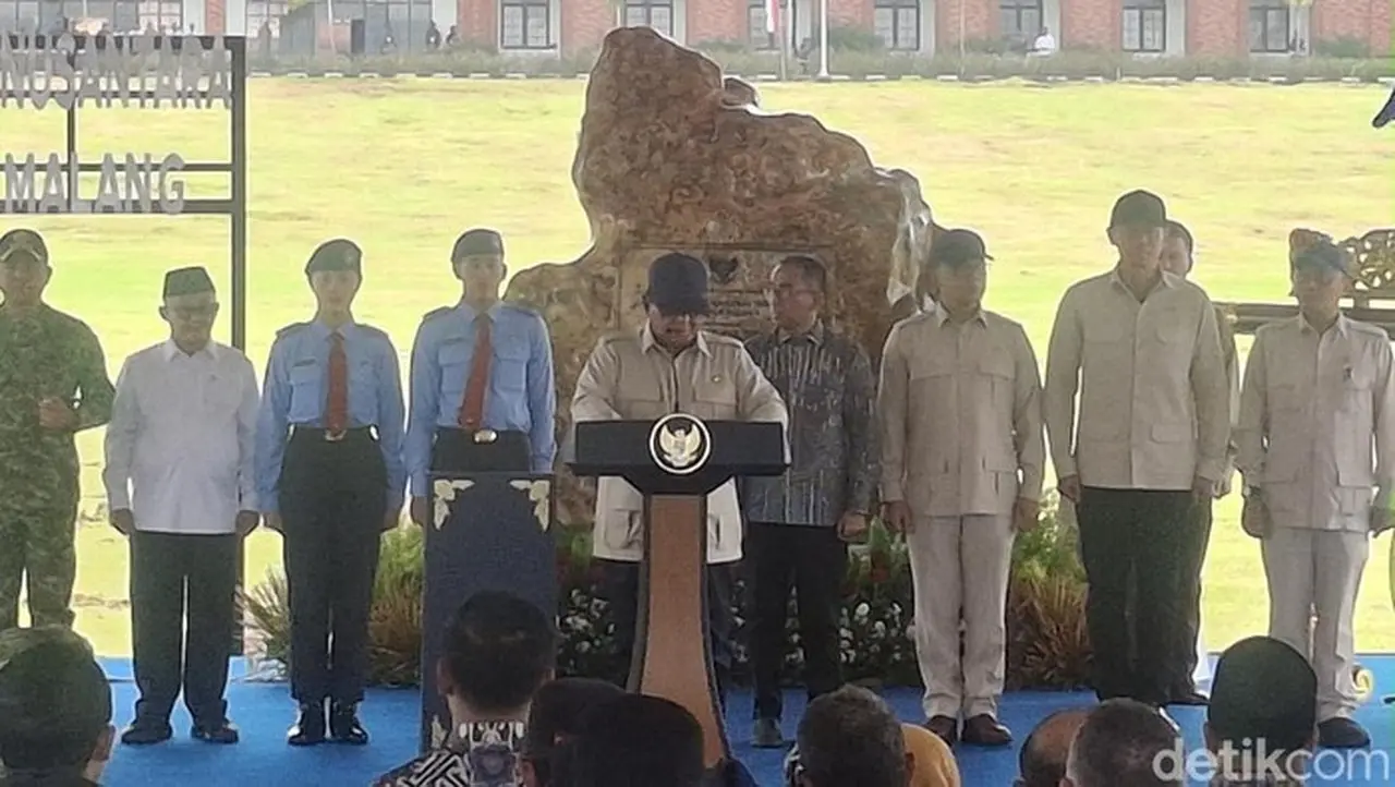 Prabowo Resmikan Sma Taruna Kampus Malang (eva Safitri/detikcom)