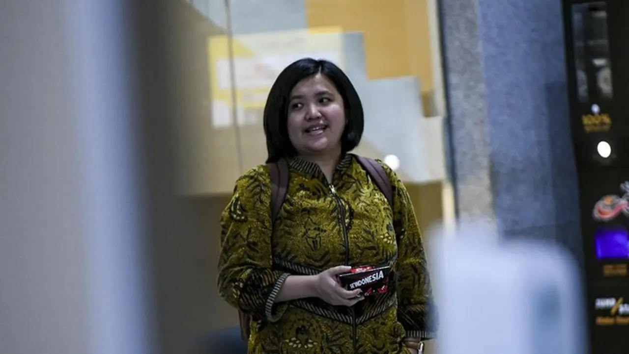 Eks Staf Nadiem, Fiona Handayani (antara Foto/hafidz Mubarak A)