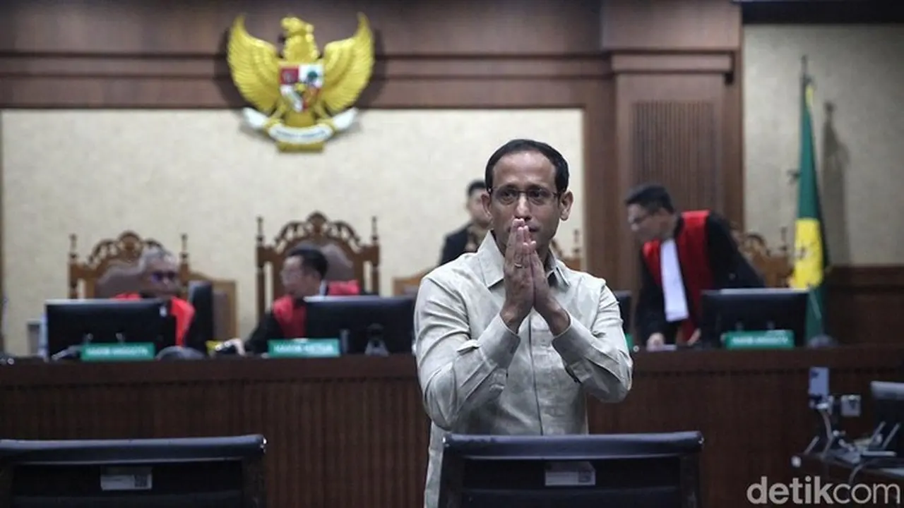 Terdakwa Kasus Chromebook, Nadiem Makarim (foto: Ari Saputra/detikcom)
