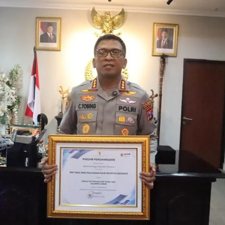SPKT Polresta Sidoarjo Raih Penghargaan Menteri PANRB untuk Inovasi Pelayanan Publik