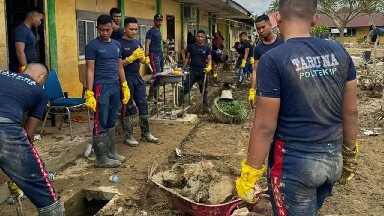 Kemenimipas Mengirim Sebanyak 119 Taruna Politeknik Pemasyarakatan (poltekip) Dan Politeknik Imigrasi (poltekim) Ke Aceh Timur. (dok. Kemenimipas)
