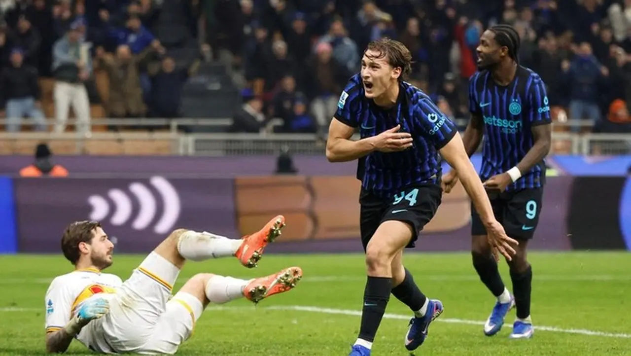 Pio Esposito Bikin Gol Kemenangan Inter Milan Atas Lecce 1 0. (reuters/alessandro Garofalo)