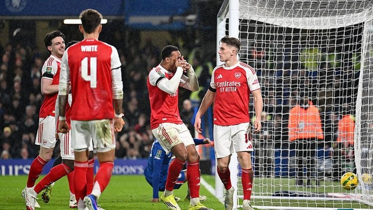 Arsenal Ungguli Chelsea 3-2 dalam Leg Pertama Semifinal Carabao Cup