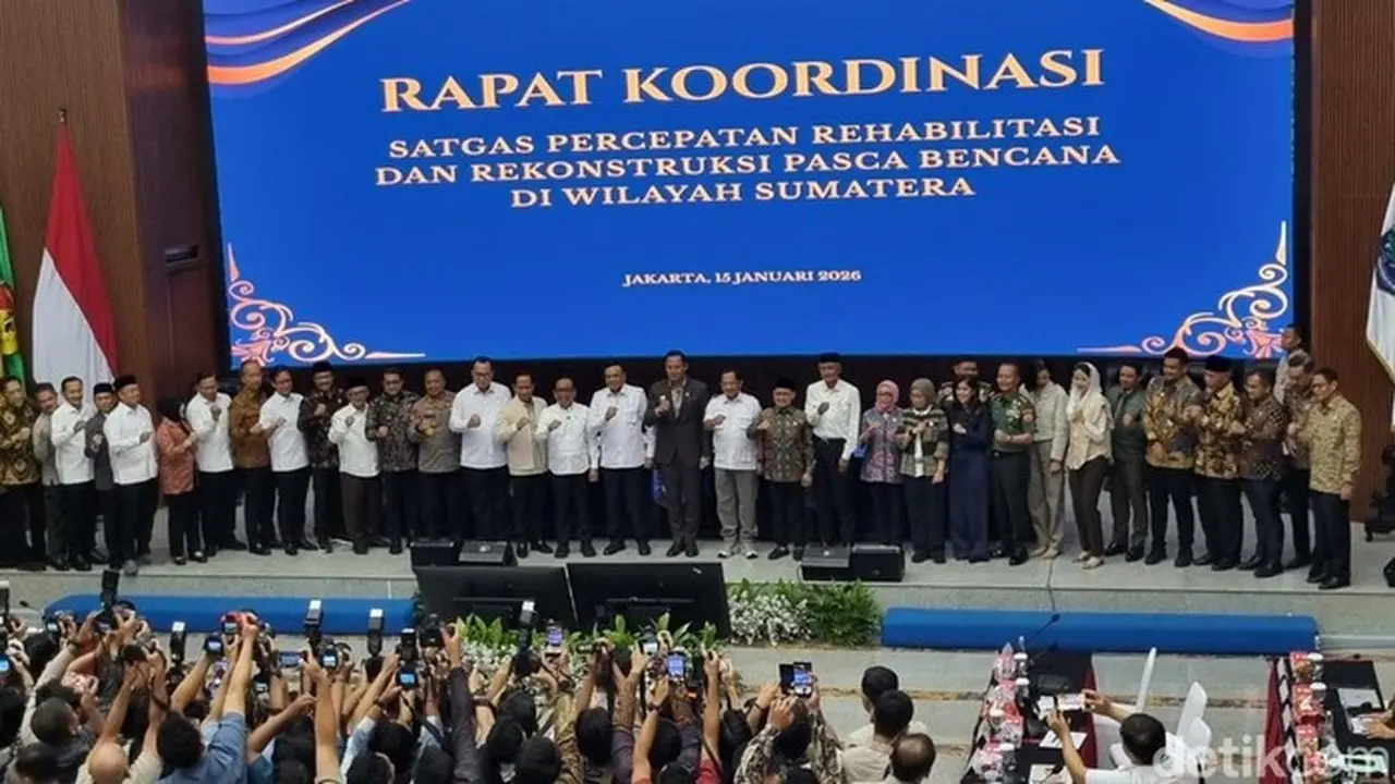 Satgas Percepatan Rehabilitasi Dan Rekonstruksi Pascabencana Sumatera (taufiq/detikcom)