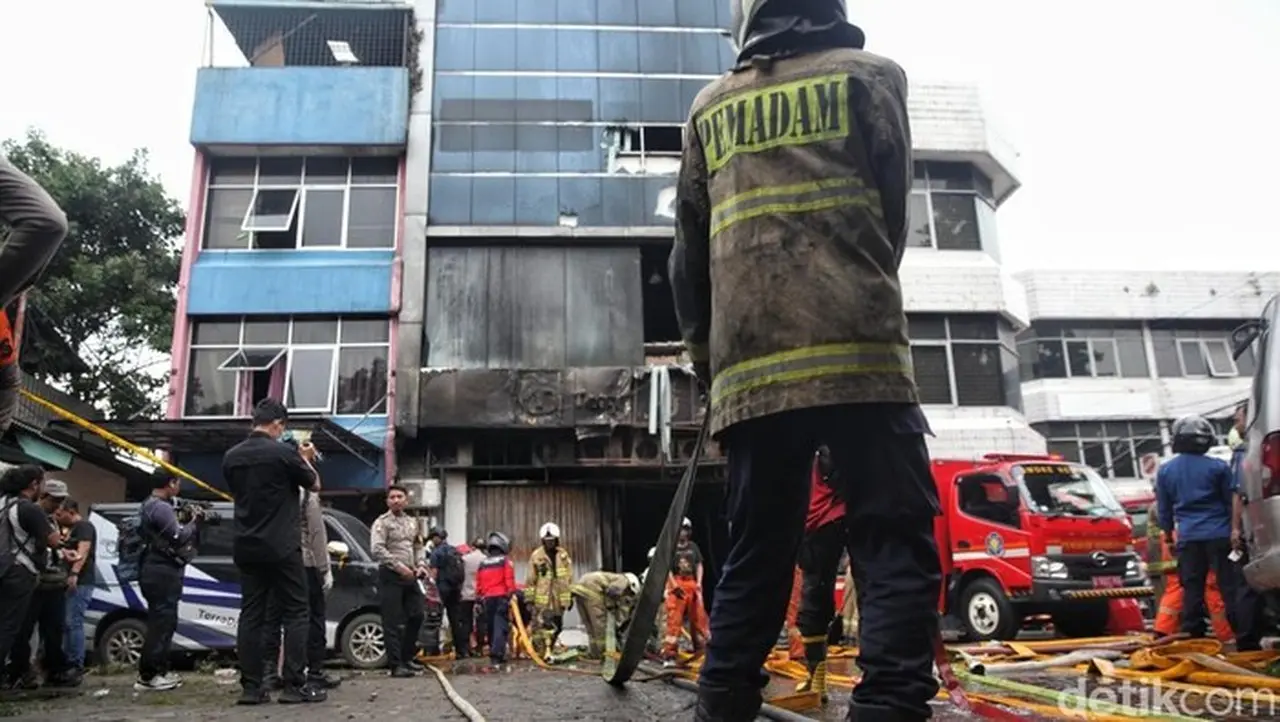Kebakaran Terra Drone (ari Saputra/detikcom)