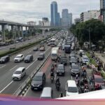 Demo Buruh di Depan Kemnaker Berakhir, Lalu Lintas Jalan Gatot Subroto Arah Cawang Padat