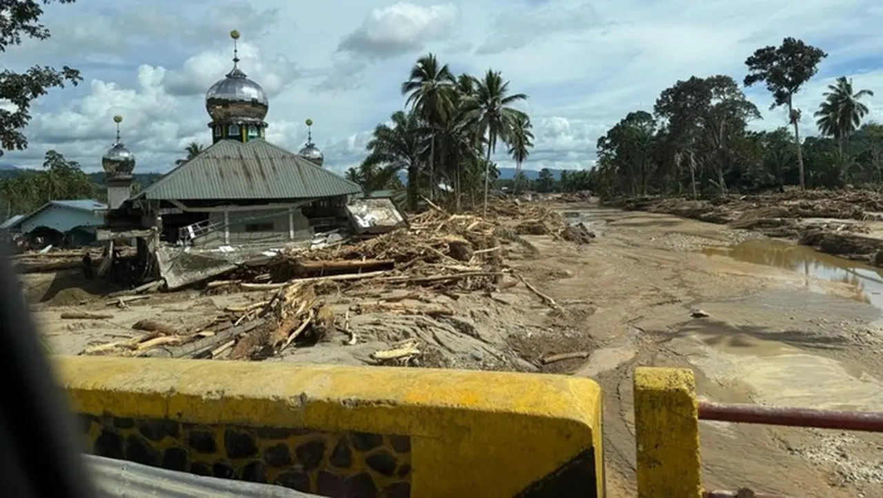 Foto: Kondisi Usai Banjir Wilayah Di Desa Hotagodang, Batangtoru, Tapanuli Selatan (dok. Bnpb)