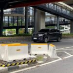 Dua Tiang Monorel di Rasuna Said Dibongkar, Bekas Beton Ditutupi Lakban Kuning-Hitam