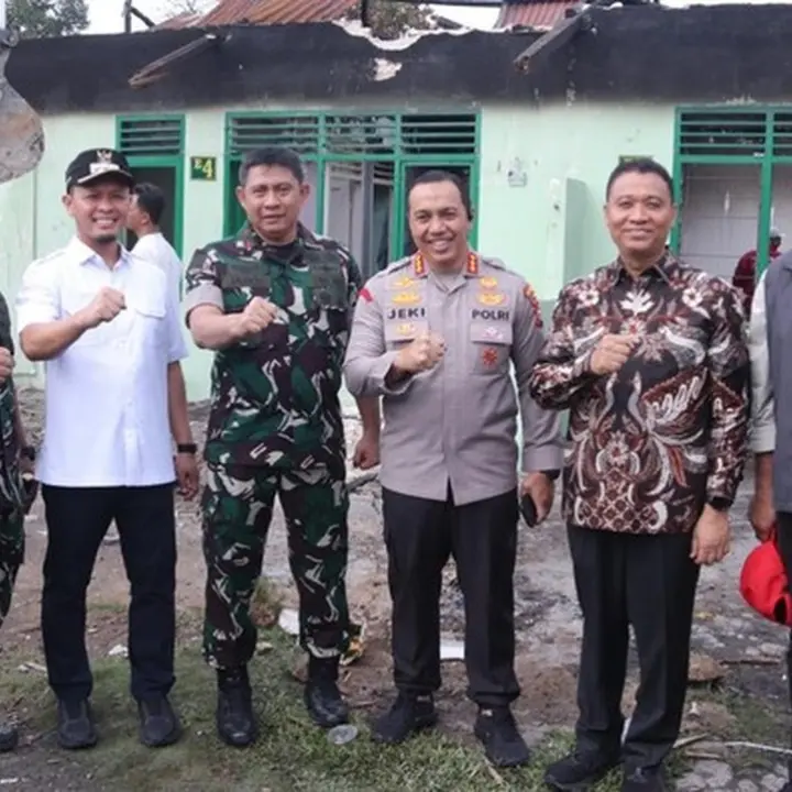 Enam Rumah Dinas TNI di Pekanbaru Dibangun Ulang Pasca Kebakaran Hebat